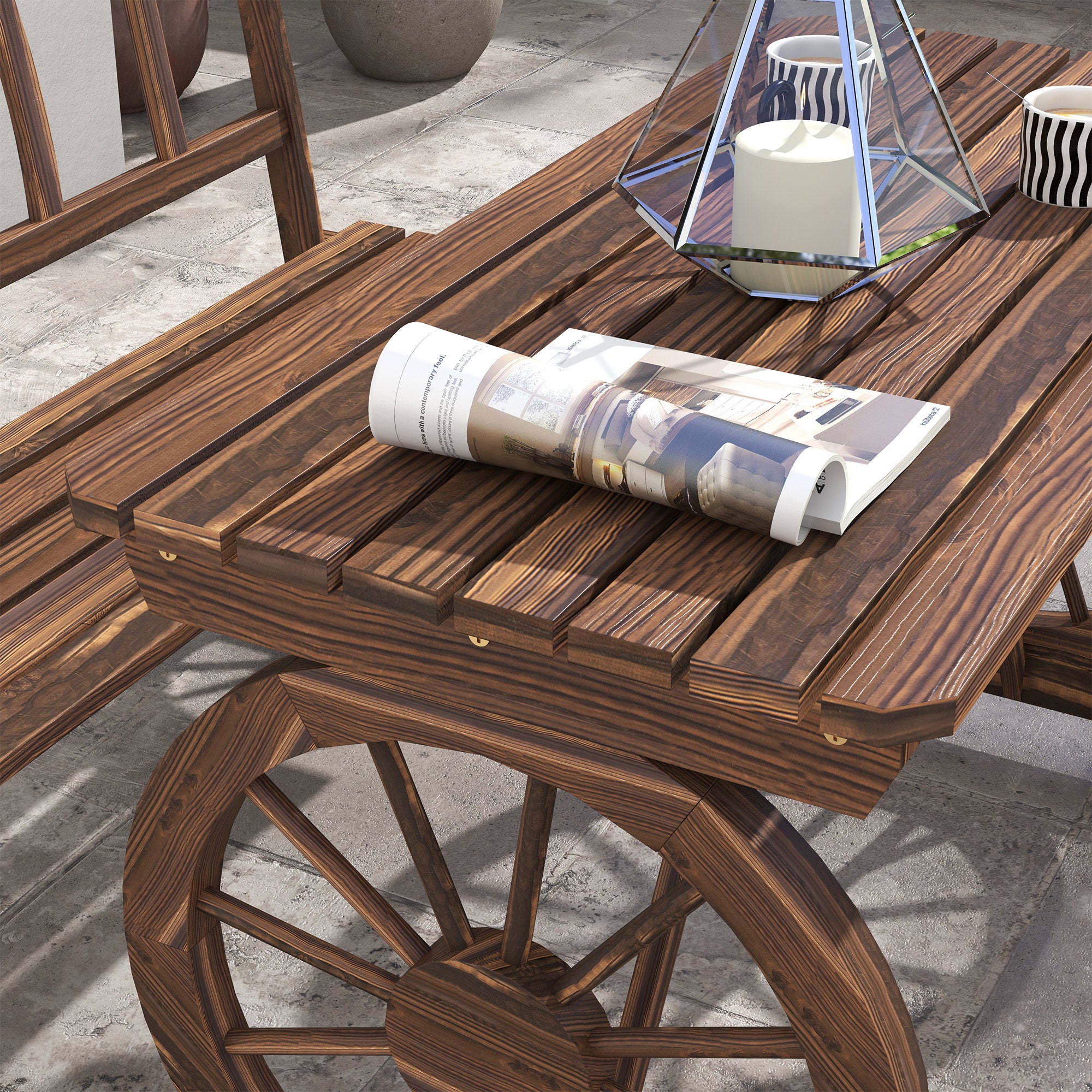 Carbonized Rustic Patio Set