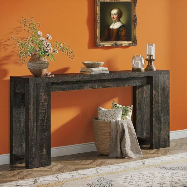 Long Wood Entryway Console