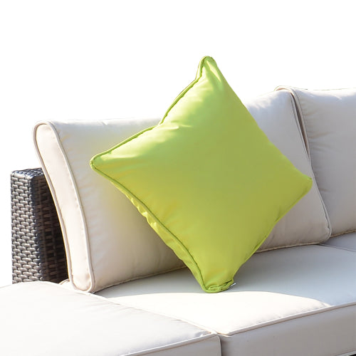 Outsunny 8 Pieces PE Rattan Corner Sofa Set With Thick Cushions, Aluminium Outdoor Rattan Garden Furniture Set With Glass Top Table, No Assembly Required, Mixed Brown