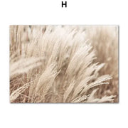 Beige-toned canvas wall art by DecorBites featuring soft-focus beach landscape grasses for elegant home decor