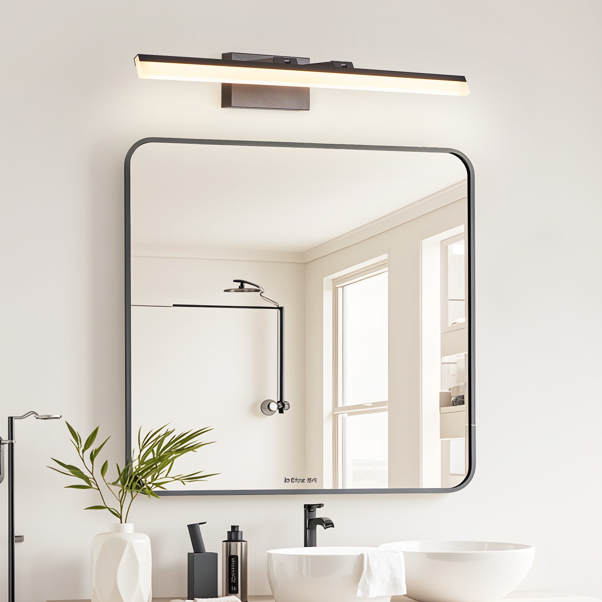 Black Metal Adjustable Brightness Vanity Light