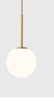 Iron Nordic Pendant Light Gold Glass Shade