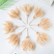 Beige artificial plants decorbites golden wheat ear stems arranged in a circular pattern for living room decor