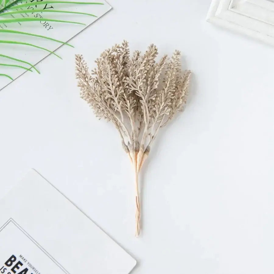Beige artificial plants decorbites golden wheat ear stems with delicate feathery foliage for living room decor