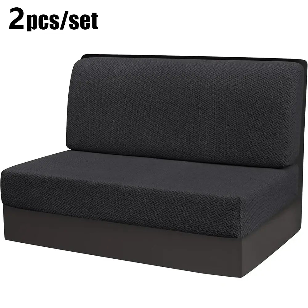 Black textured fabric sofa cover with herringbone pattern for beige jacquard woven rv sofa living room protector
