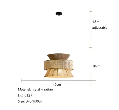 Beige tiered handmade hemp rope pendant light with metal accents and adjustable chain for dining room decorbites handmade hemp