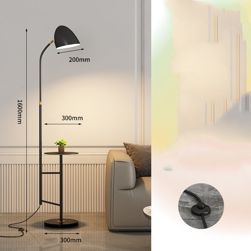 Black Marble Floor Lamp With Wireless Charging