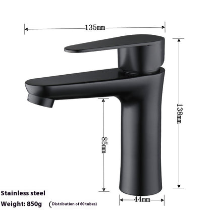 Stainless Steel Faucet Hot And Cold Basin Faucet Bathroom Hand Washing Washbasin