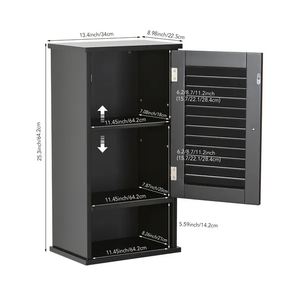 White Louvered Medicine Cabinet