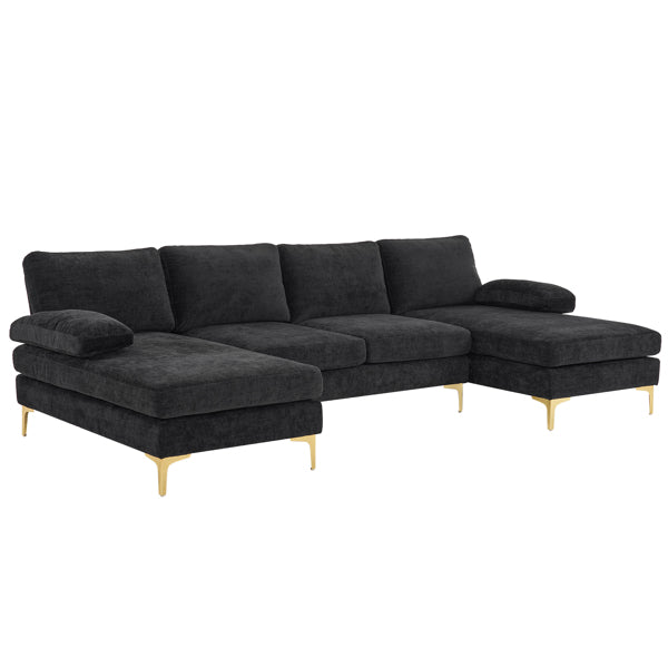 Gray Modular U-Shaped Sofa