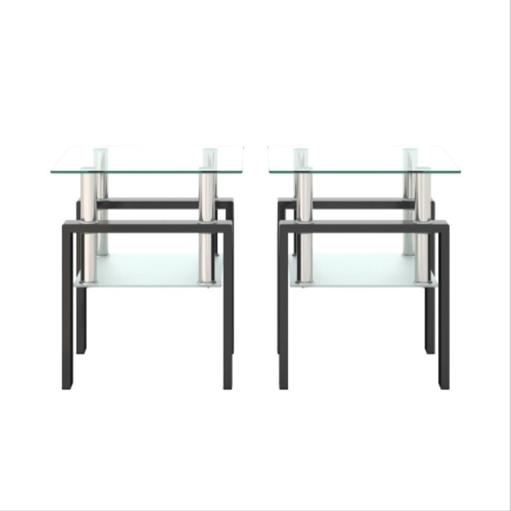 Transparent Glass Square Tables