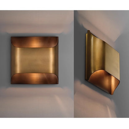 Modern Minimalist Background Wall Staircase Full Copper Wall Lamp