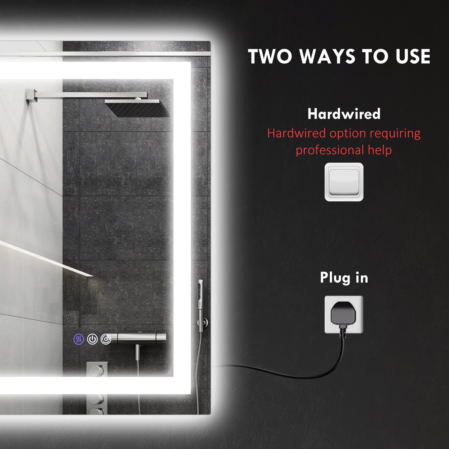 Dimmable Bathroom Mirror with Lights