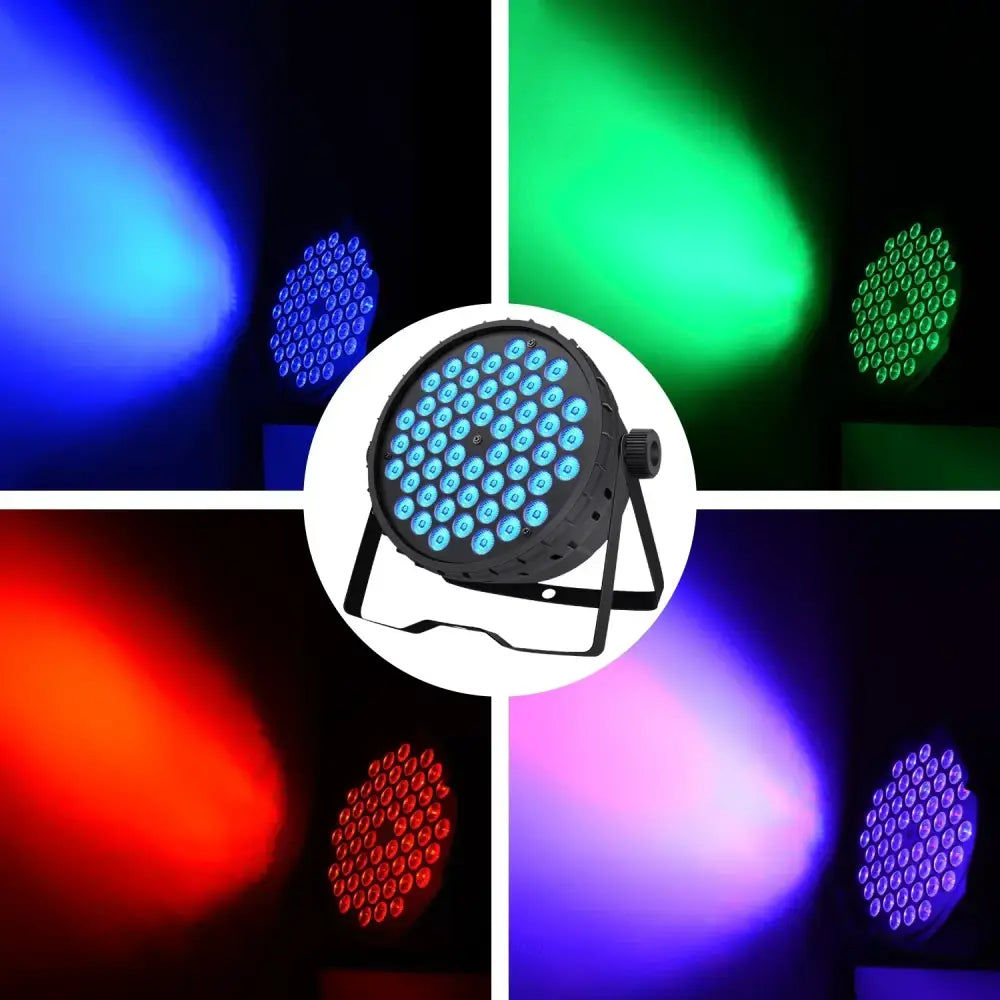 Black circular led stage light with 64 bright blue leds for party room decor by decorbites big dipper