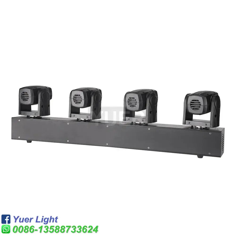 Black 4 head rgbw mini moving head light bar with four adjustable spotlights for bar and stage use