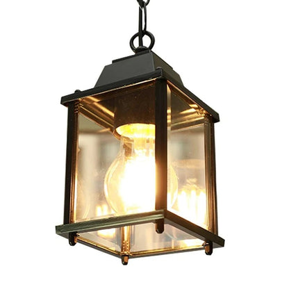 Black European Outdoor Lantern Pendant Light - Decorbites