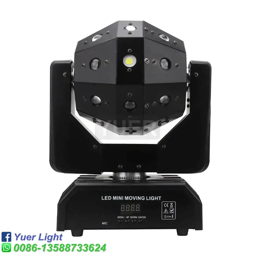 Black geometric led disco ball lights moving head nightclub stage light with multi-faceted head and control panel base decorbites disco ball