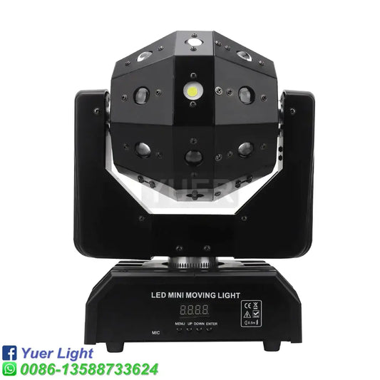 Black geometric led disco ball lights moving head nightclub stage light with multi-faceted head and control panel base decorbites disco ball