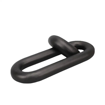 Black geometric resin ornament chain link sculpture in heavy-duty black metal with matte finish for living room decorbites black geometric