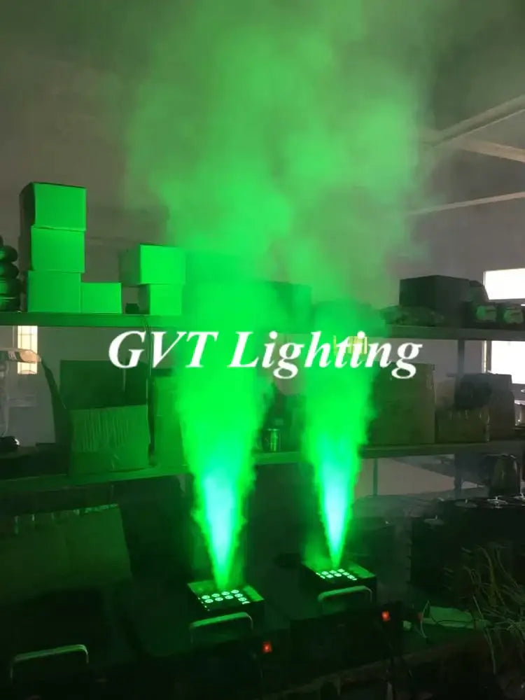 Black led rgb 3in1 smoke machine with green smoke emitting stage lighting for special effects event decorbites led rgb