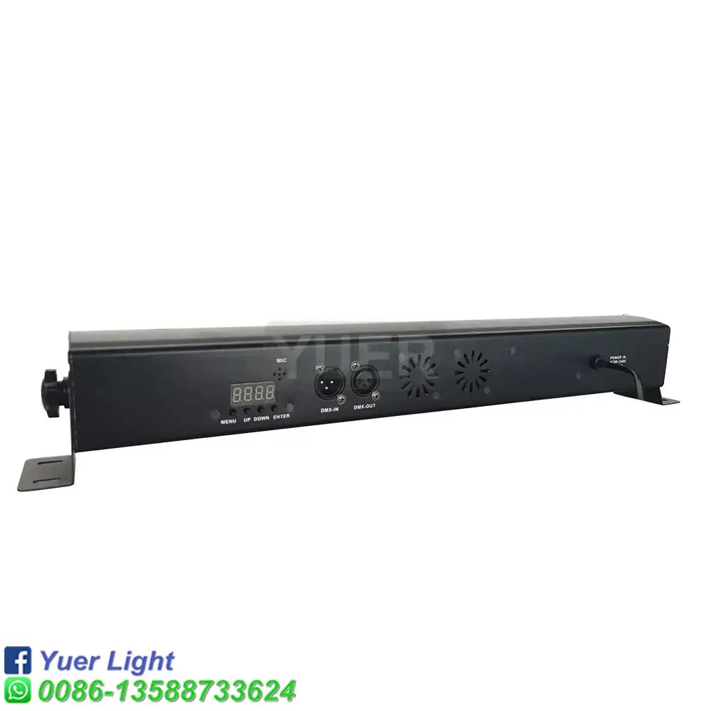 Black led uv bar stage light with 24x3w led, digital display, and multiple input output ports for club use