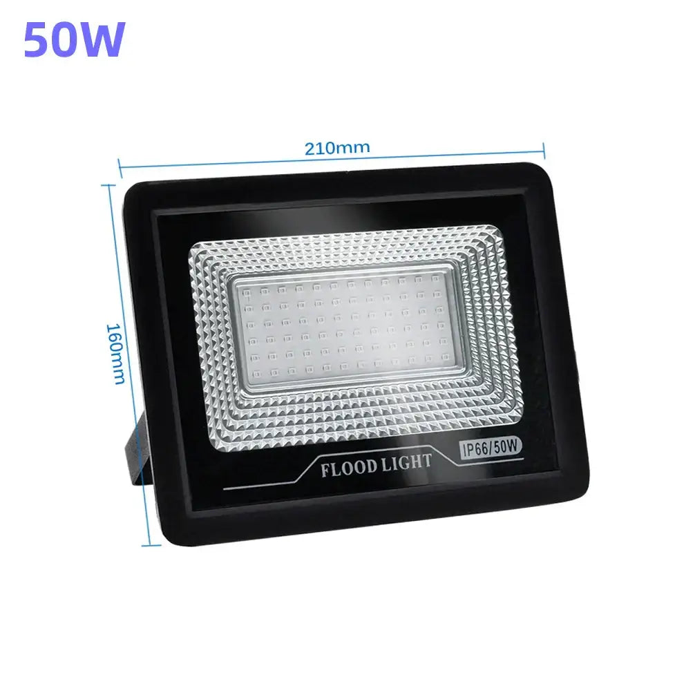 Black led uv black light flood lamp with 50w textured silver led panel and ip66 rating for halloween decor