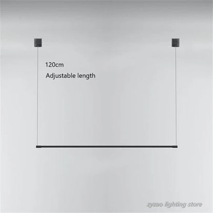Black Linear Metal LED Pendant Light - Decorbites