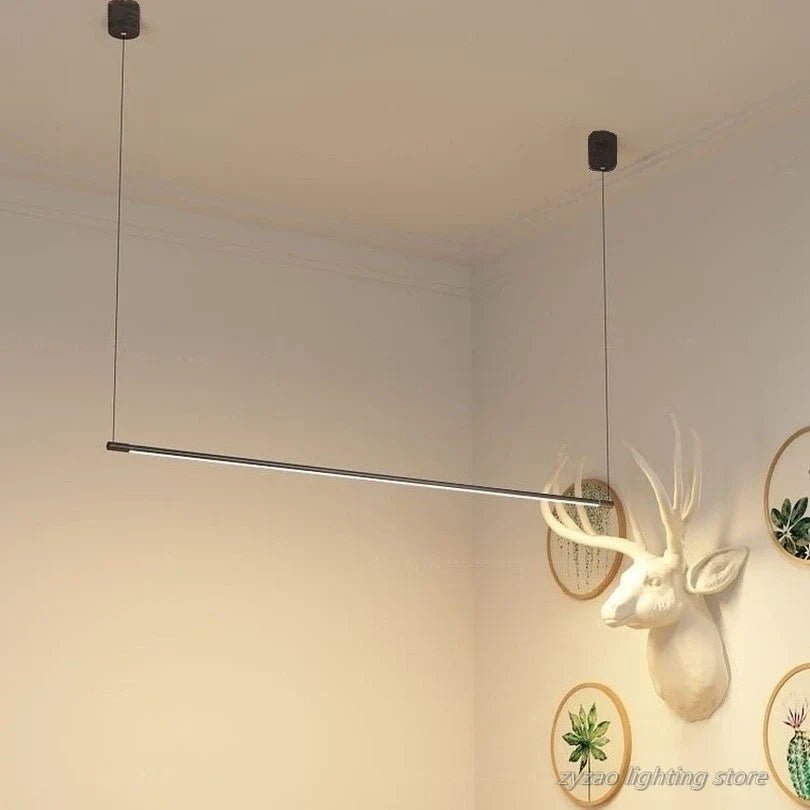 Black Linear Metal LED Pendant Light - Decorbites