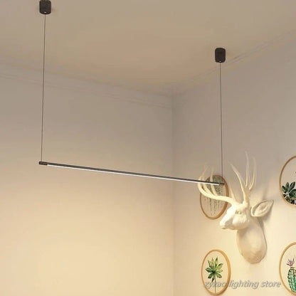 Black Linear Metal LED Pendant Light - Decorbites
