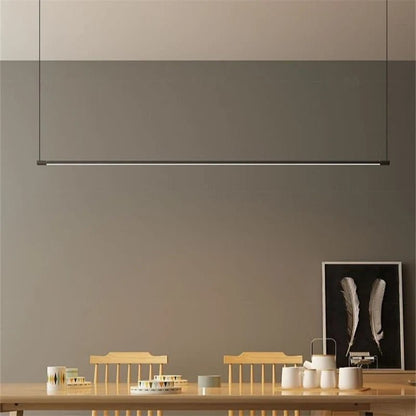 Black Linear Metal LED Pendant Light - Decorbites