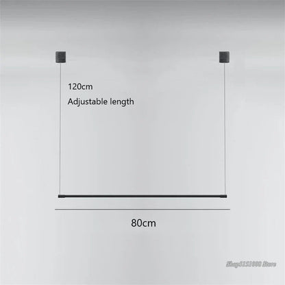 Black Linear Metal LED Pendant Light - Decorbites
