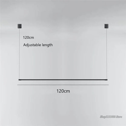 Black Linear Metal LED Pendant Light - Decorbites