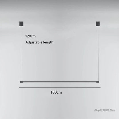 Black Linear Metal LED Pendant Light - Decorbites
