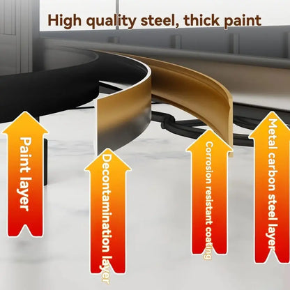 Black metal 2 tier dish drying rack with curved gold steel bars featuring corrosion-resistant coating for dish drying