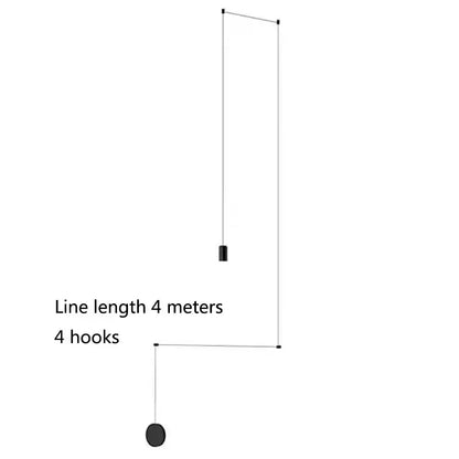 Black minimalist led wall lamp with sleek black cylindrical weight and hook attachments for bedroom and living room decorbites wall lamp
