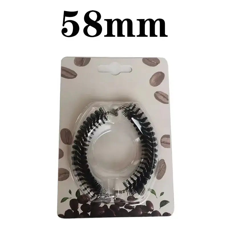 Black plastic coffee machine grinder brush 58mm bristle brush packaged for decorbites coffee machine cleaning