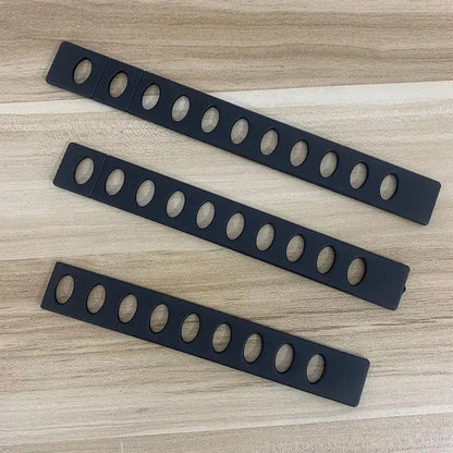 Black silicone knife blade protectors with oval cutouts for decorbites knife blade protectors set