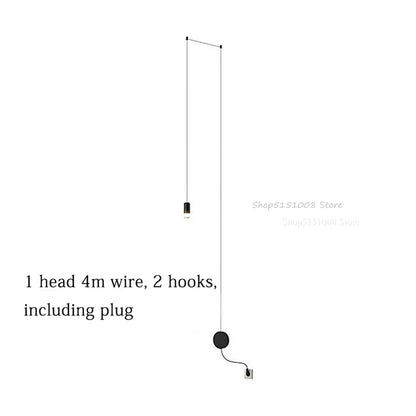 Black Rope Spider Pendant Light