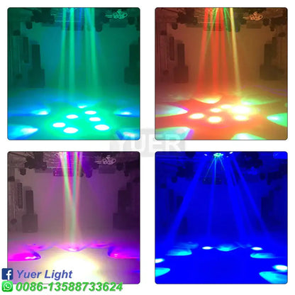 Black rotating bee eye led strobe beam moving head stage light with multicolored adjustable beams and vibrant effects