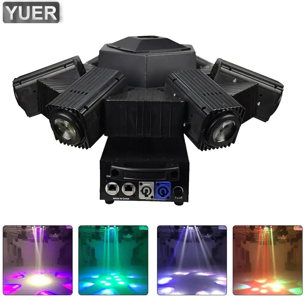 Black yuer brand rotating bee eye led strobe beam moving head stage light with multiple colorful led beams