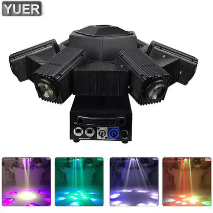 Black yuer brand rotating bee eye led strobe beam moving head stage light with multiple colorful led beams