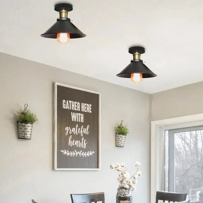 Black Vintage Multi-Head Metal Pendant Light - Decorbites