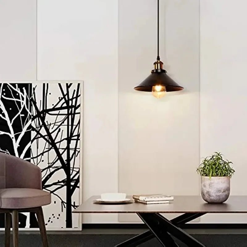 Black Vintage Multi-Head Metal Pendant Light - Decorbites