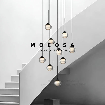 Black Water Drop Acrylic LED Pendant Light - Decorbites