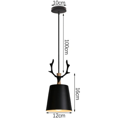 Black Wood Industrial Pendant Light - Decorbites