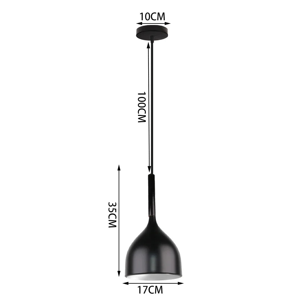 Black Wood Industrial Pendant Light - Decorbites
