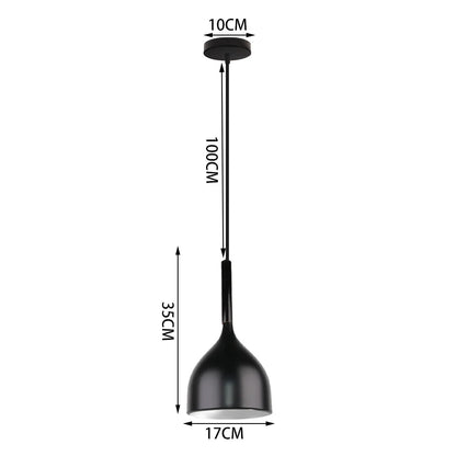 Black Wood Industrial Pendant Light - Decorbites