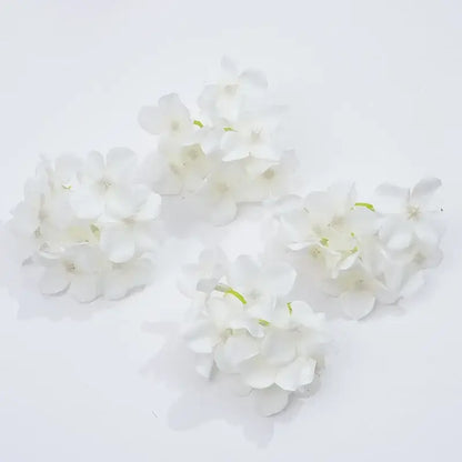 White artificial hydrangea flowers with delicate petals and green stems from decorbites hydrangea flowers 30pcs wedding decor