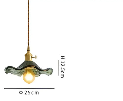 Green glass pendant lights with brass finish and exposed bulb for bedroom decorbites pendant lights