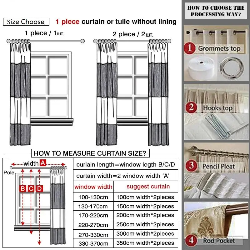 Gray and white two-piece curtain with grommet top featuring solid gray upper and striped lower ethnic geometry printed decorbites bohemian ethnic design